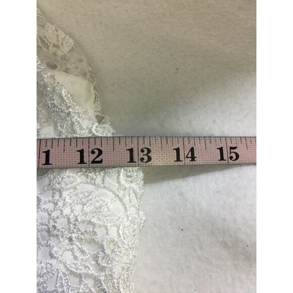 FLOWER GIRL PARTY DRESS SZ 8-9 Y white lace sleeveless communion baptism NEW B82 - Picture 6 of 7